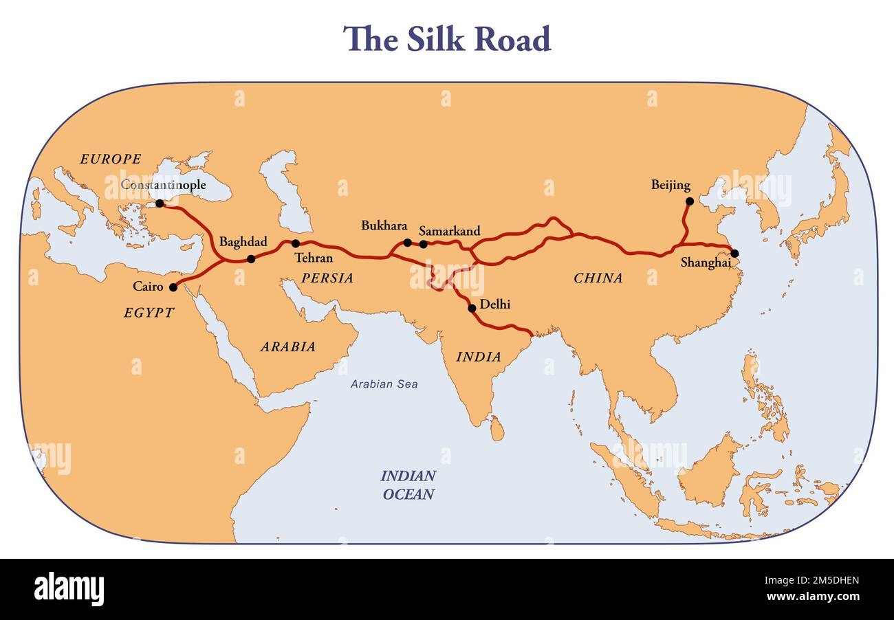 Printable Blank Silk Road Map