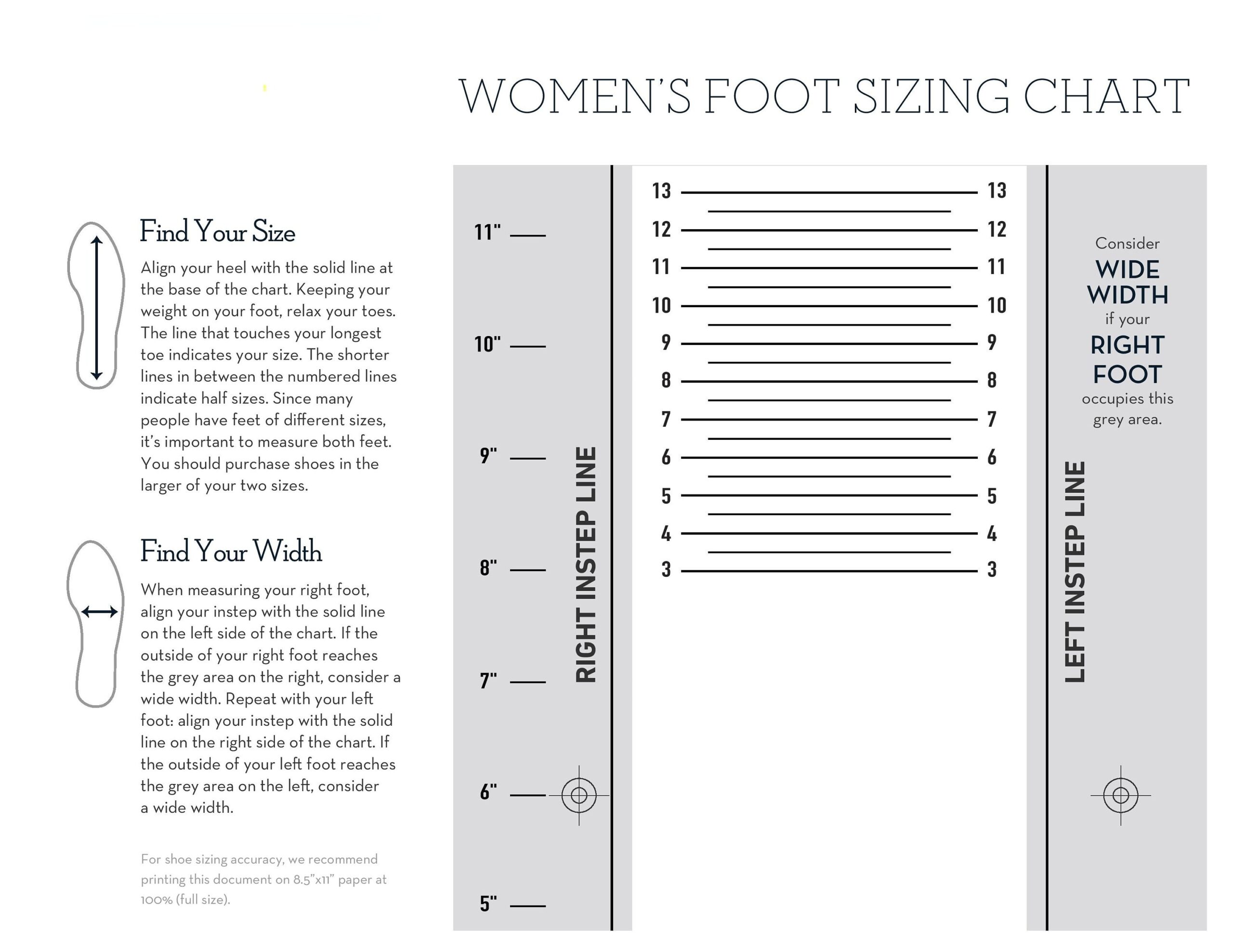 Simple Foot Size Charts Women Men Kids Foot Sizes Charts Shoe Size Chart Template Basic Shoe Size Determiner instant Digital Download Etsy UK
