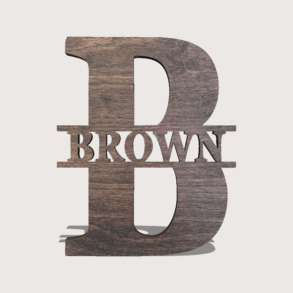 Simple Split Monogram The Holz Brothers Customizable Scroll Saw Pattern Simple Split Monogram The Holz Brothers Customizable Scroll Saw Pattern