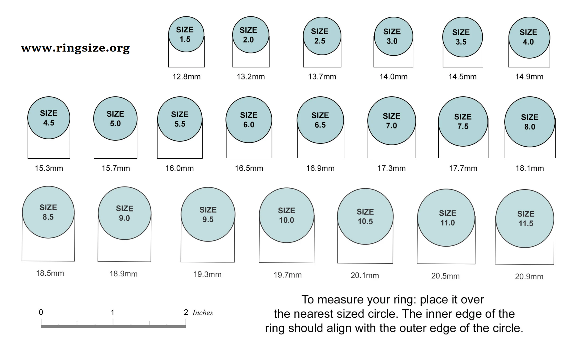 Sizing Chart Printable Ring Sizer For Women Sizing Chart Printable Actual Size Ring Sizer Actual Printable