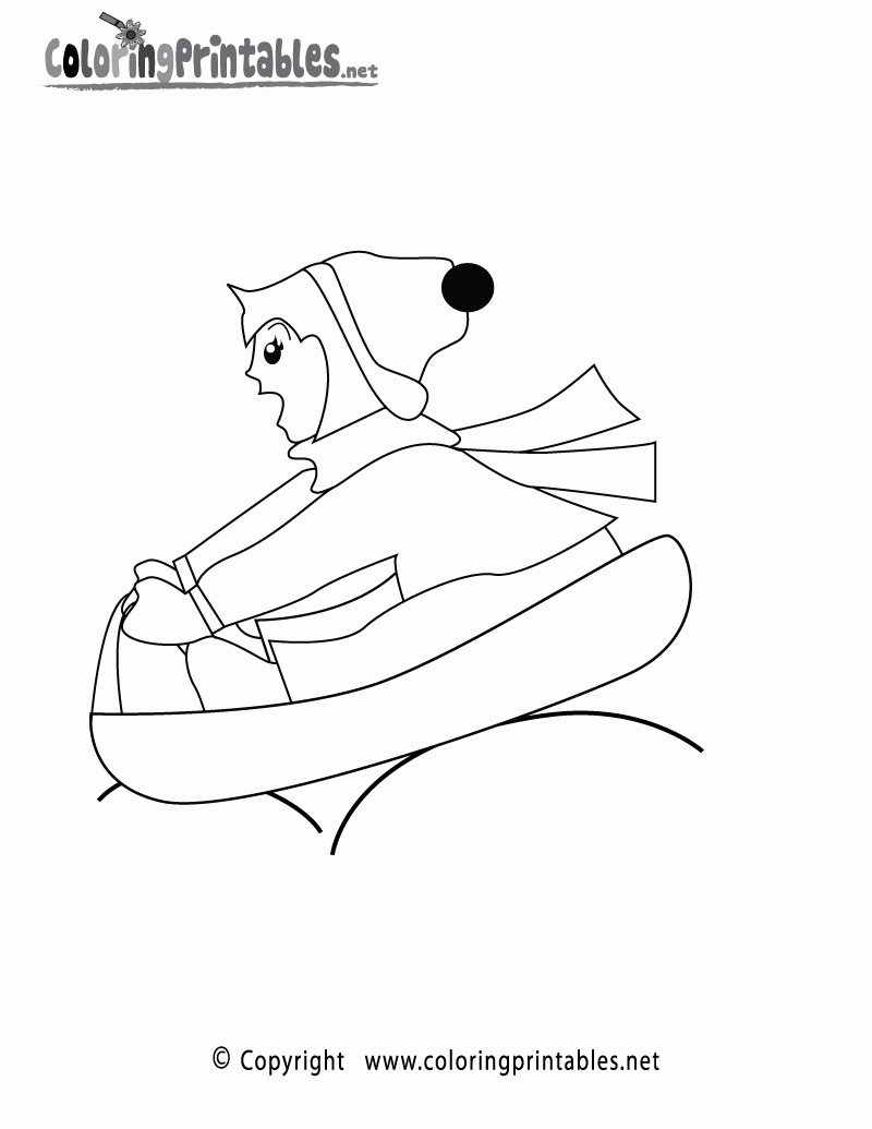Sled Coloring Page A Free Seasonal Coloring Printable