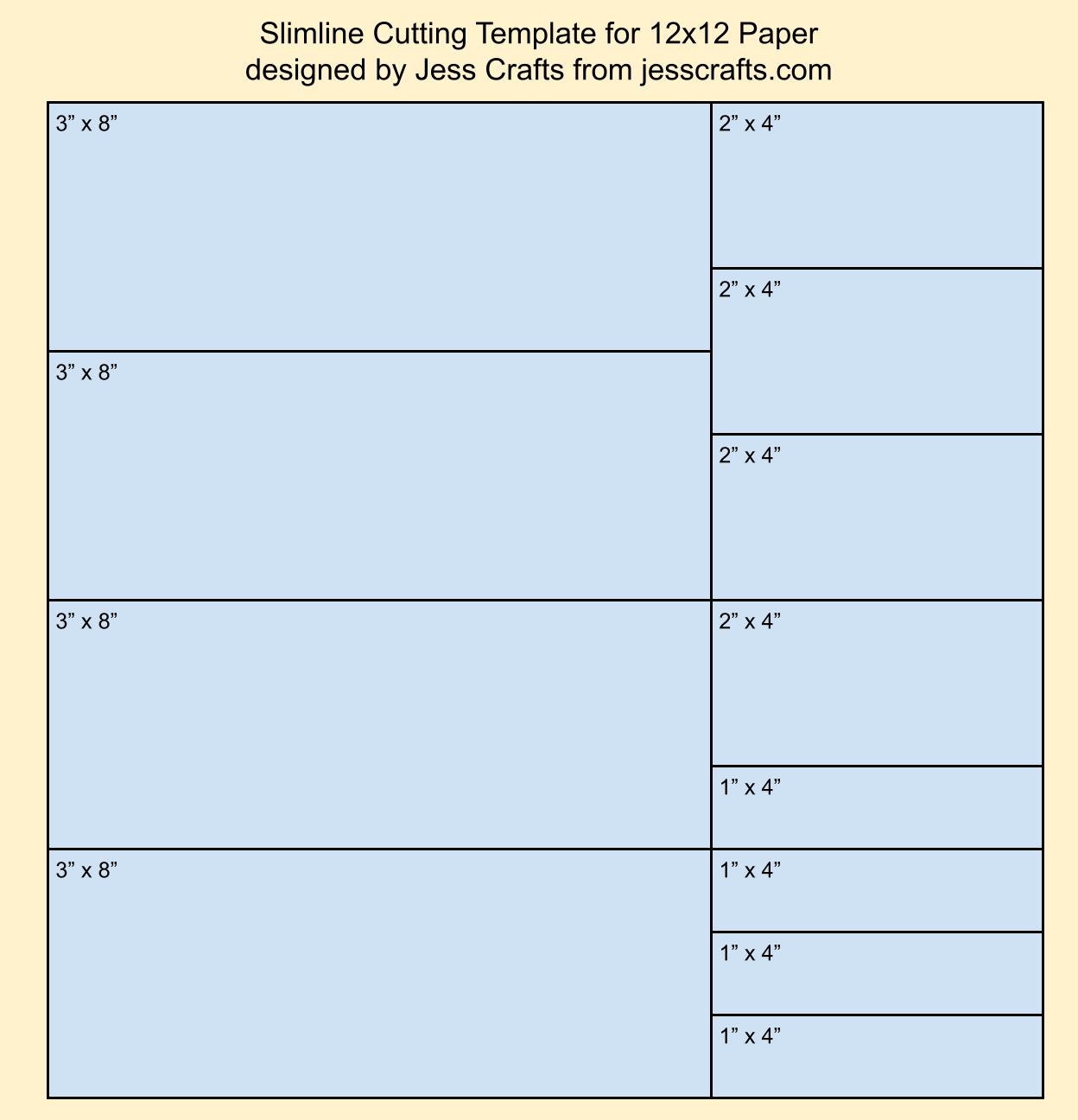 Slimline One Sheet Wonder Card Template 1 Using 12 12 Paper Jess Crafts Slimline One Sheet Wonder Card Template 1 Using 12 12 Paper Jess Crafts