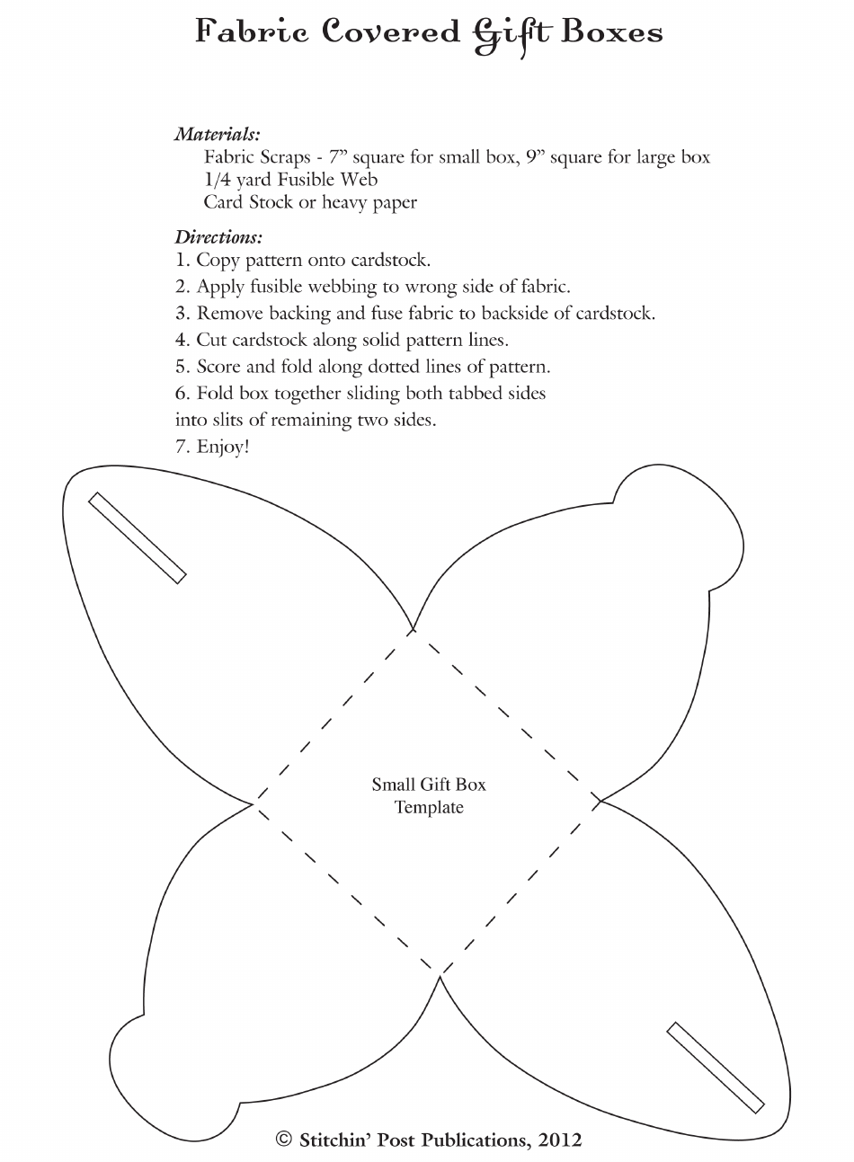 Small Gift Box Template Download Printable PDF Templateroller