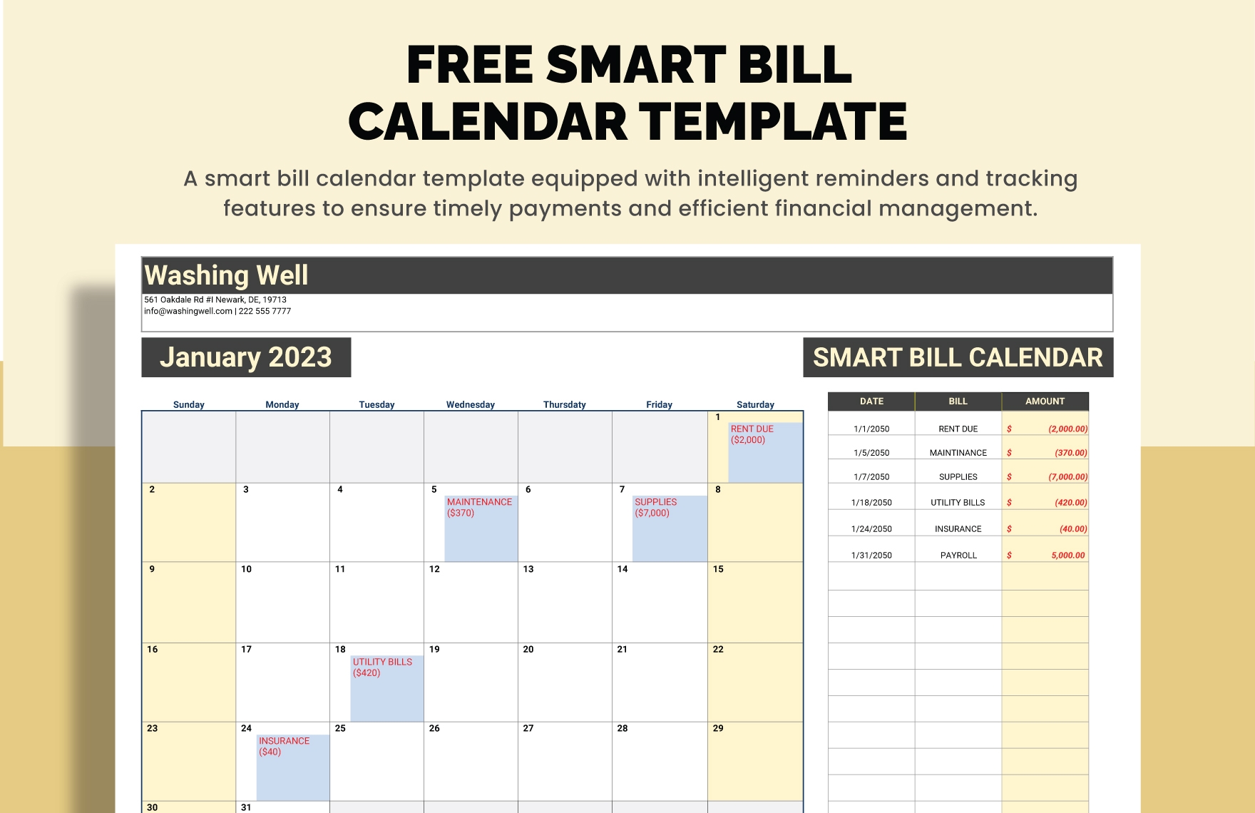 Bill Pay Calendar Printable Bill Pay Calendar Printable