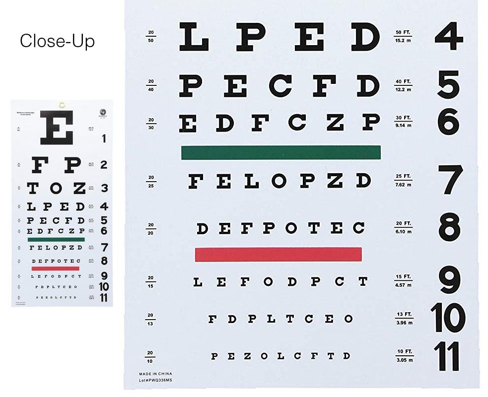10 Ft Snellen Eye Chart Printable