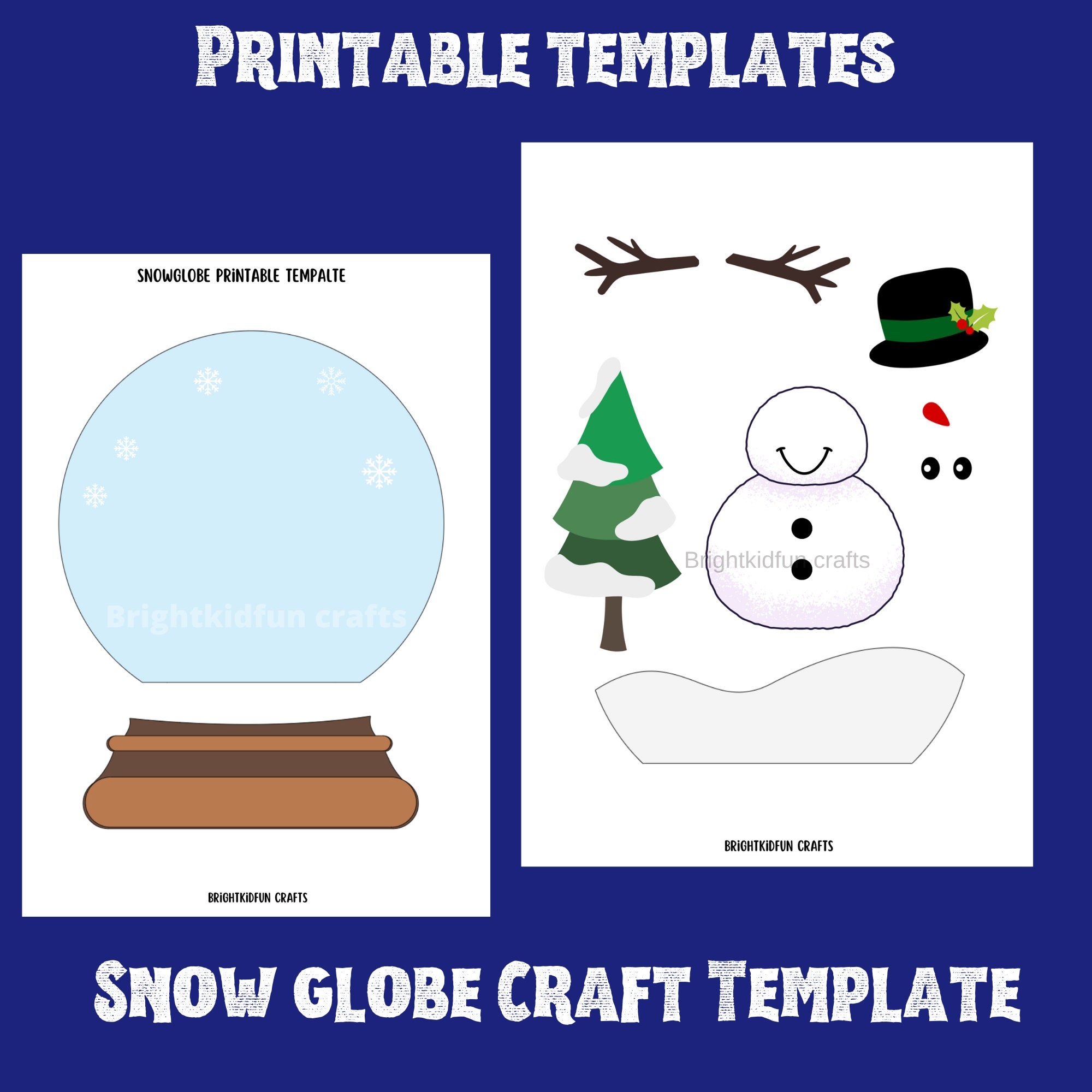 Snow Globe Printable Template Winter Craft For Kids Preschool 