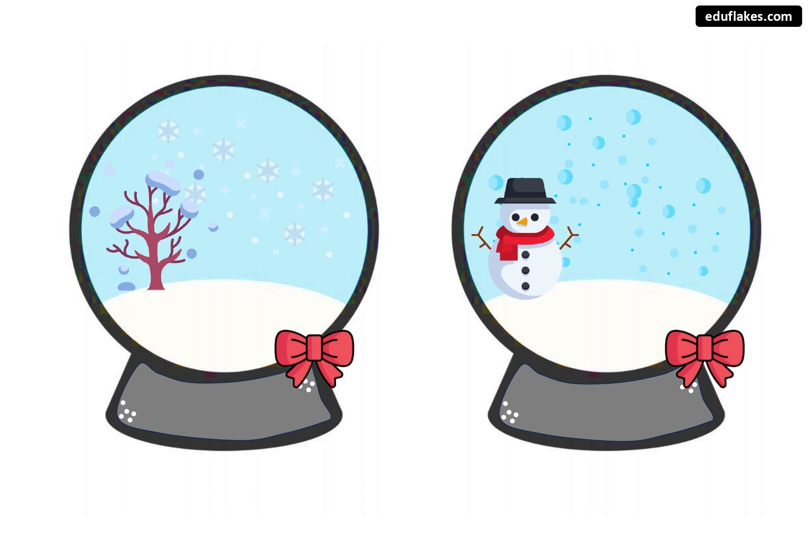 Snow Globe Template Free PDF Eduflakes