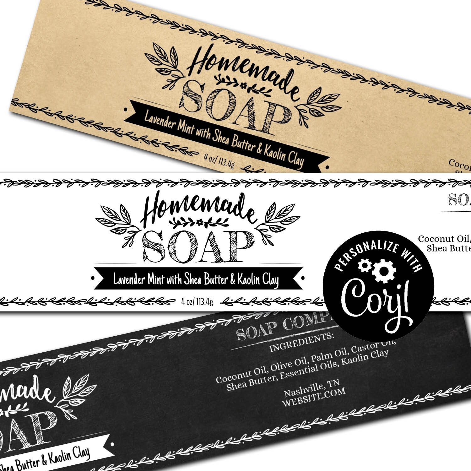 Soap Label Template Hand Hand Drawn Design Custom Printable Soap Label Horizontal Cigar Band Soap Packaging Edit Download U0026 Print DS10 Etsy
