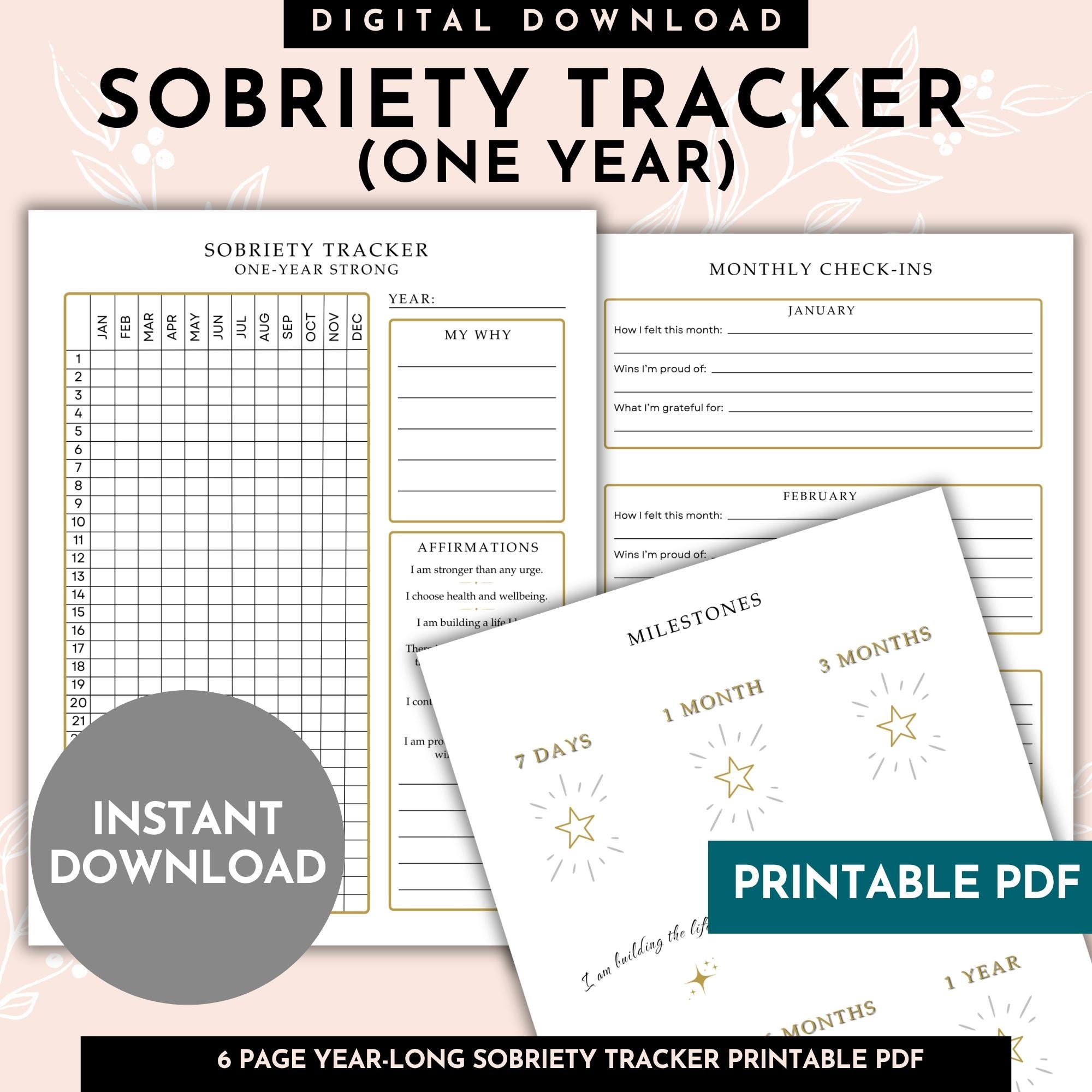 Printable Sobriety Calendar