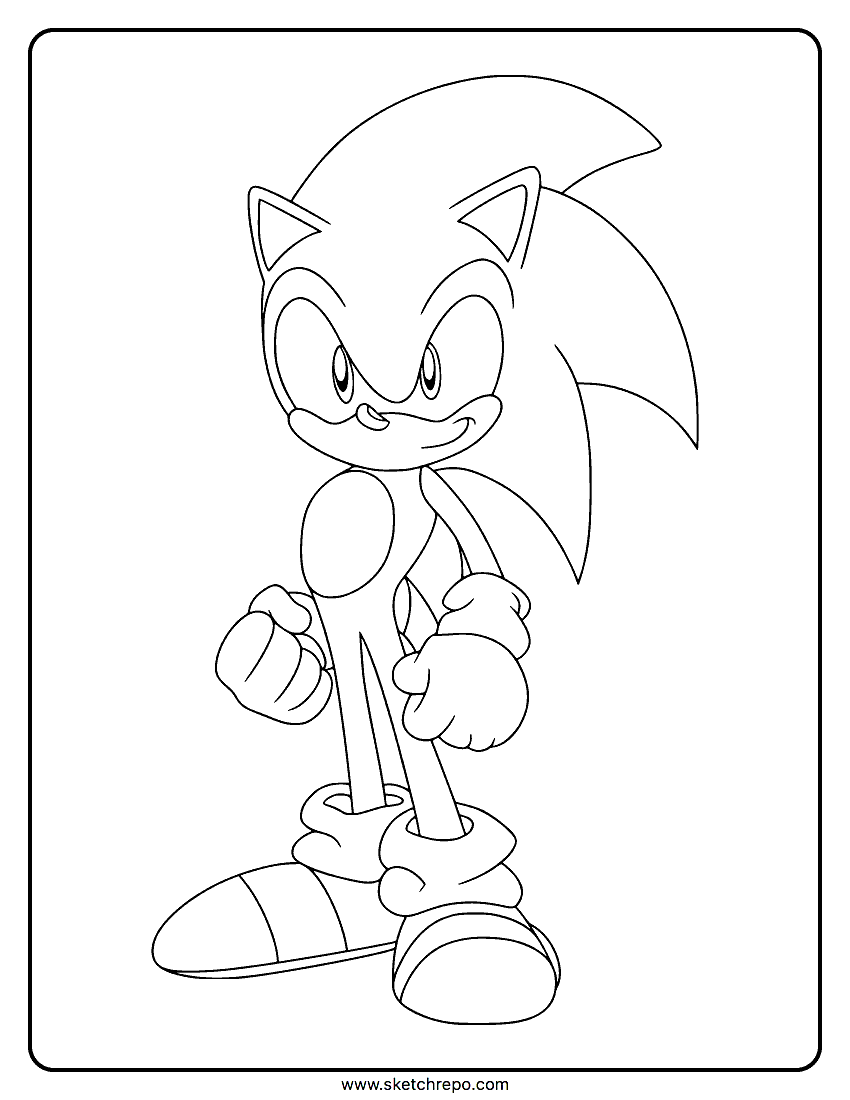 Sonic Coloring Pages Sketch Repo