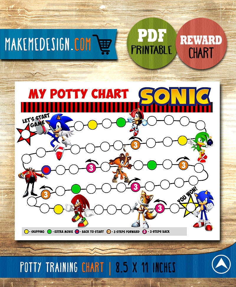 Sonic Reward Chart Sonic Potty Reward Chart MakeMeDesign