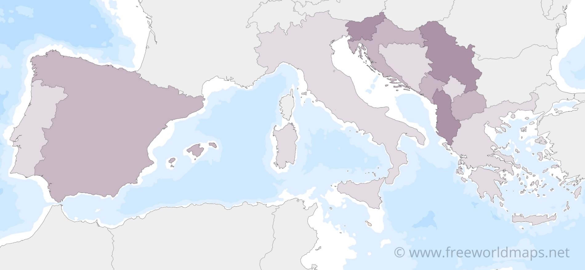 Southern Europe Maps By Freeworldmaps Southern Europe Maps By Freeworldmaps