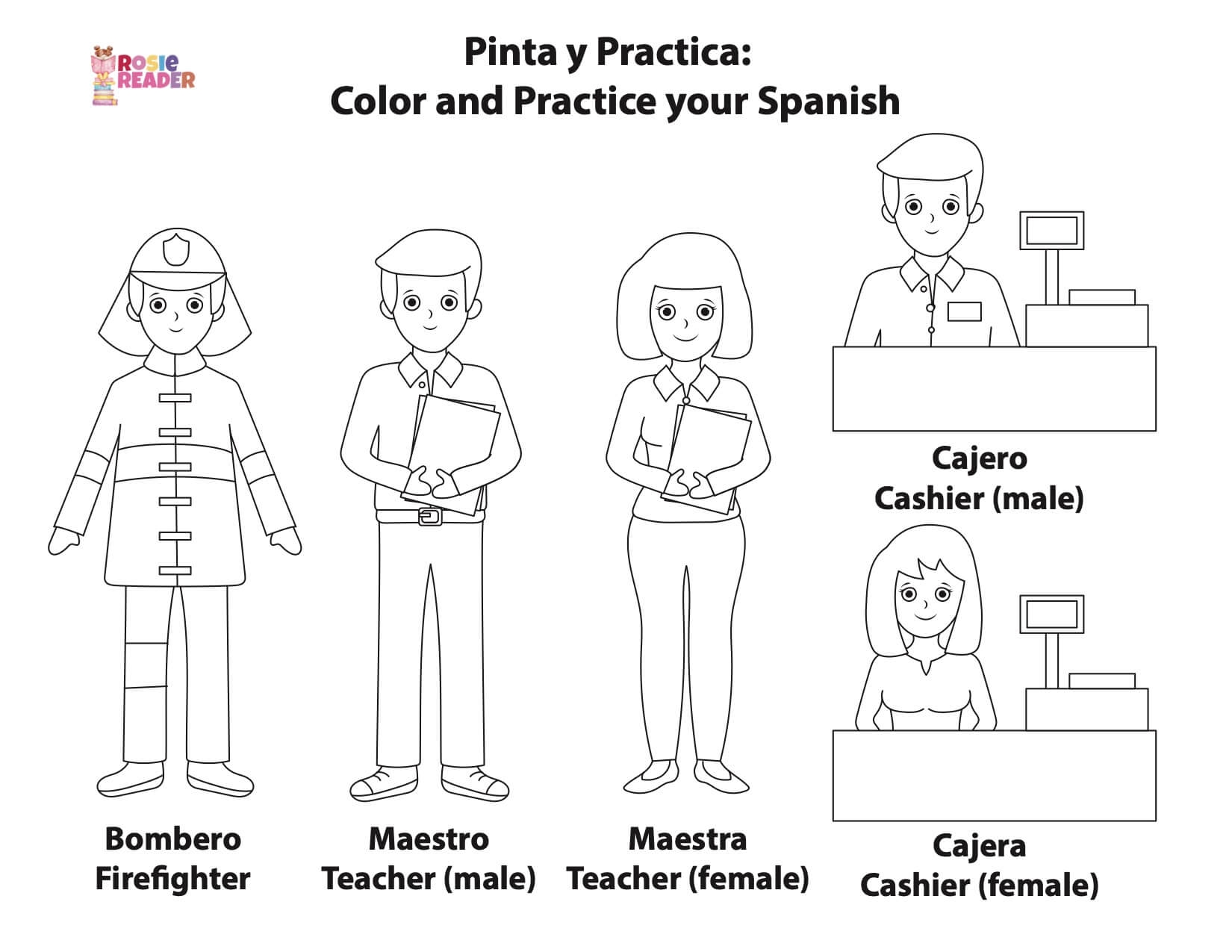 Printable Spanish Coloring Sheets