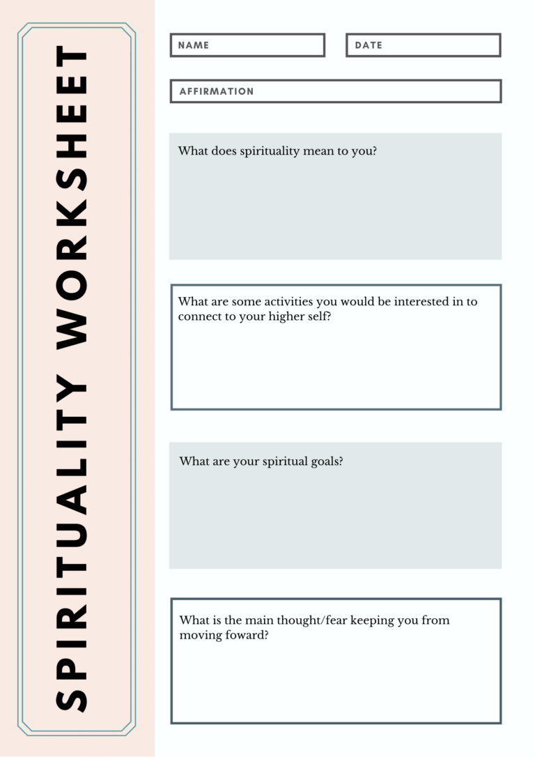Spirituality Worksheet Bundle Payhip