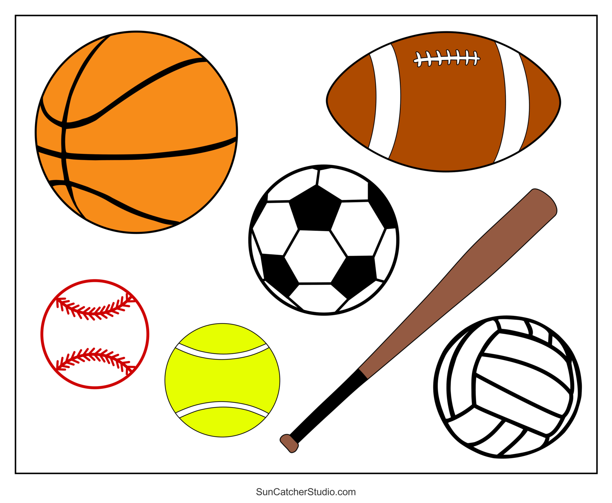 Sports And Ball Patterns And Clip Art Printable Stencils Free Printables Monograms Design Tools Patterns U0026 DIY Projects