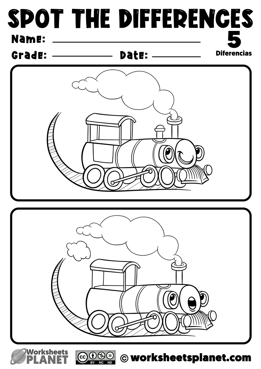 Printable Spot The Difference Worksheets
