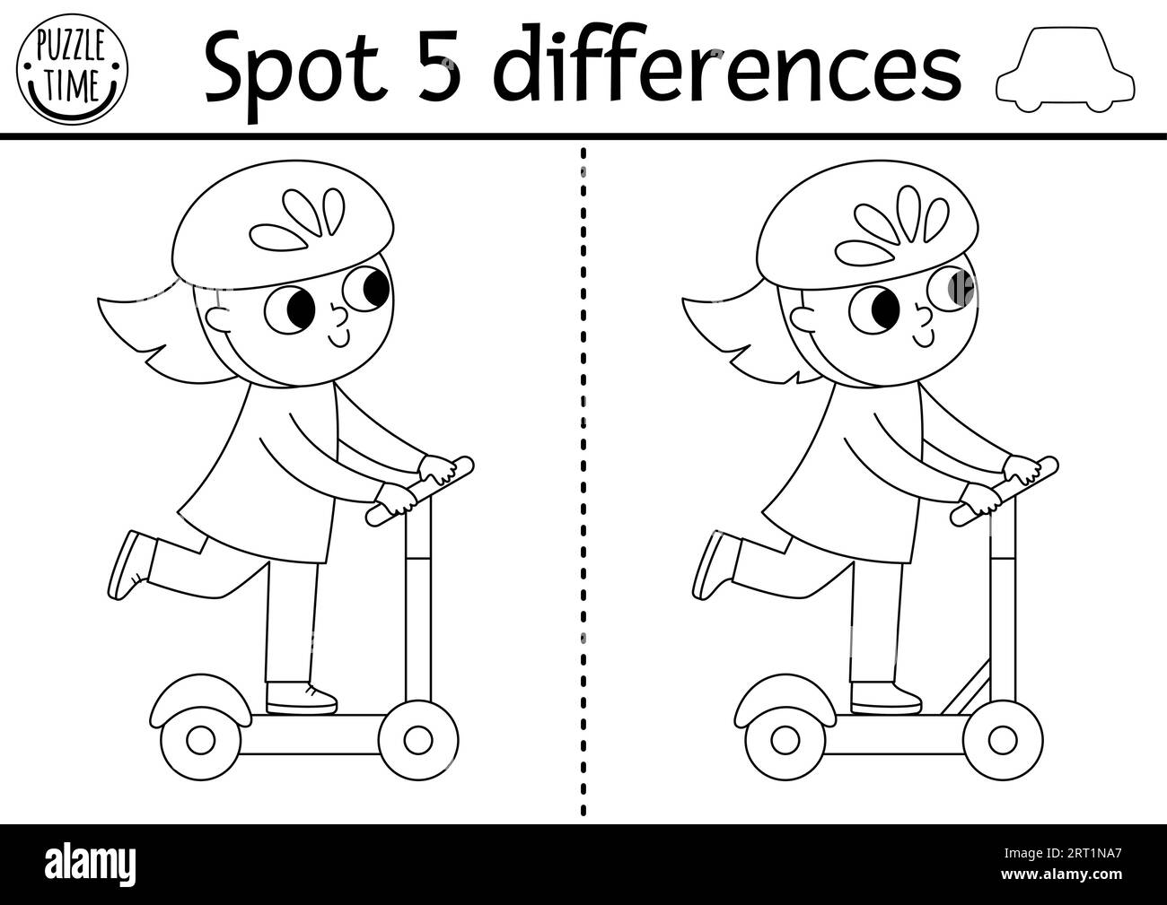 Spot The Difference Puzzle Black And White Stock Photos Images Page 2 Alamy