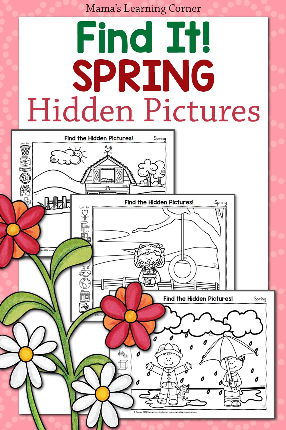 Spring Hidden Pictures Printable Worksheets Mamas Learning Corner Spring Hidden Pictures Printable Worksheets Mamas Learning Corner
