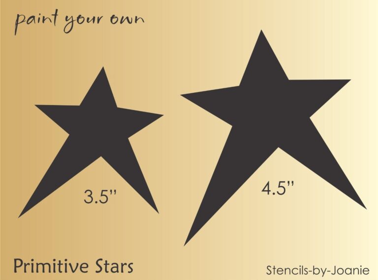 Stencil Primitive Star Annie Template Crafts Cards Scrapbook Country DIY Signs