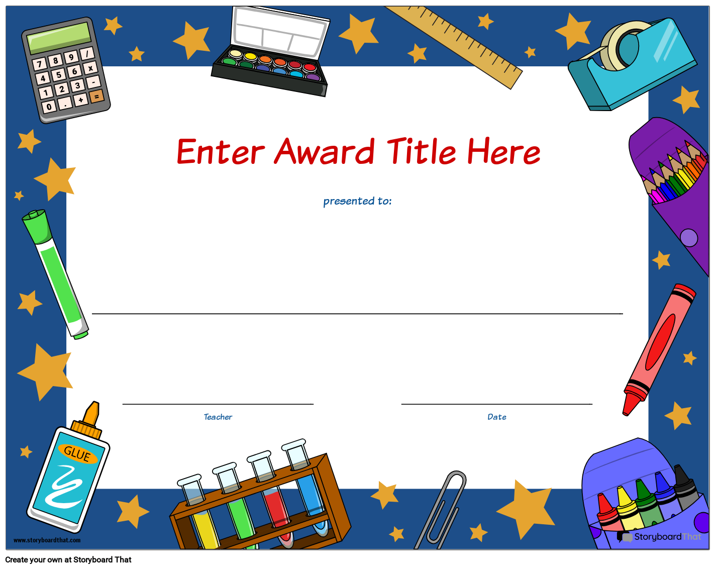 Storyboard That Free Student Award Templates