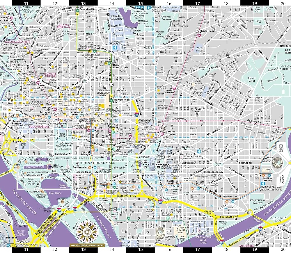 Printable Street Map Of Washington Dc