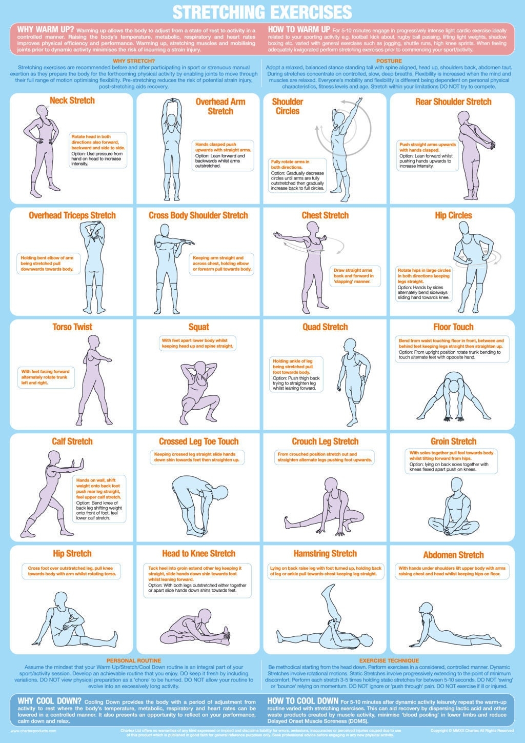 Printable Stretching Chart