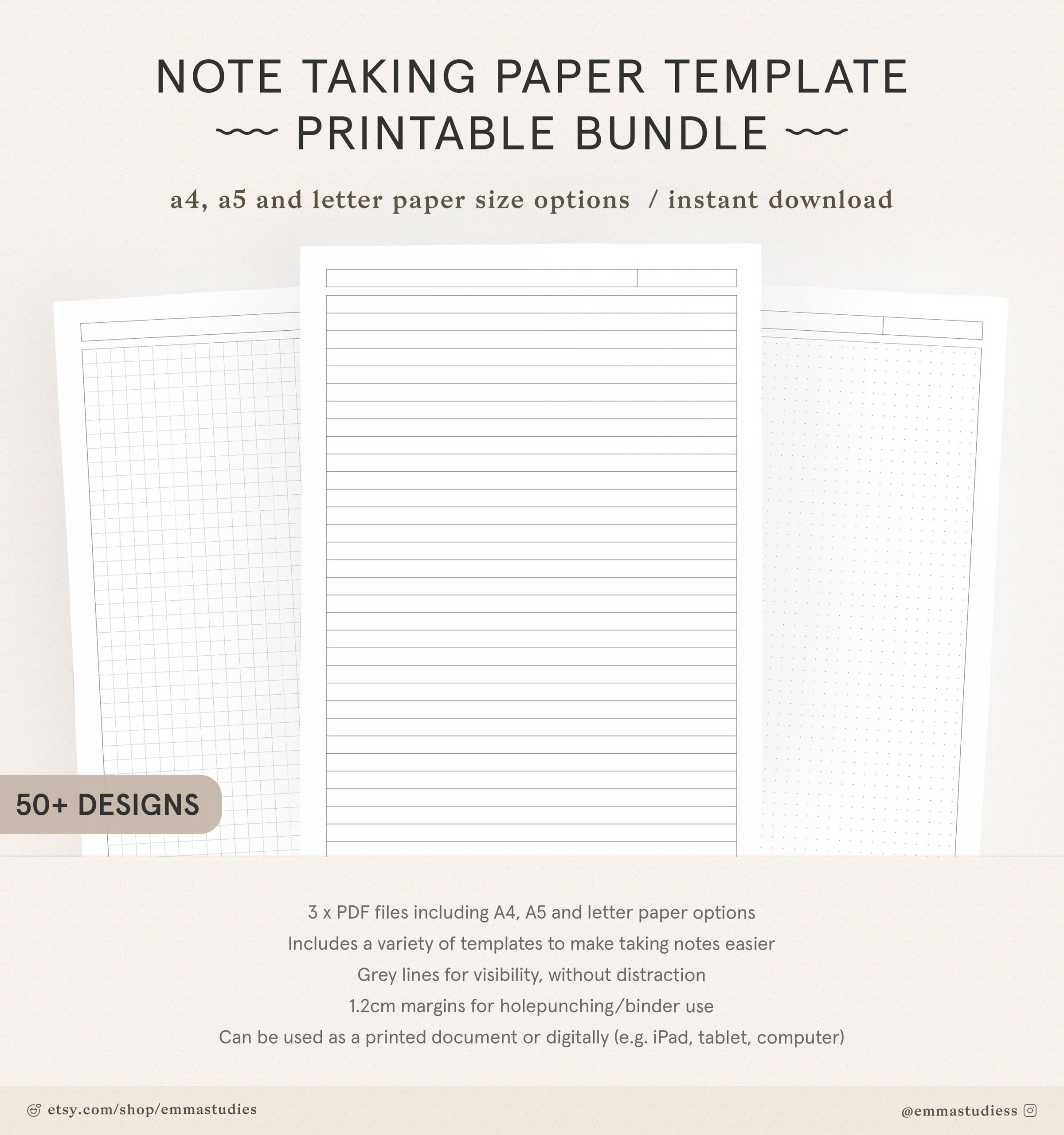 Free Printable Note Taking Template Pdf