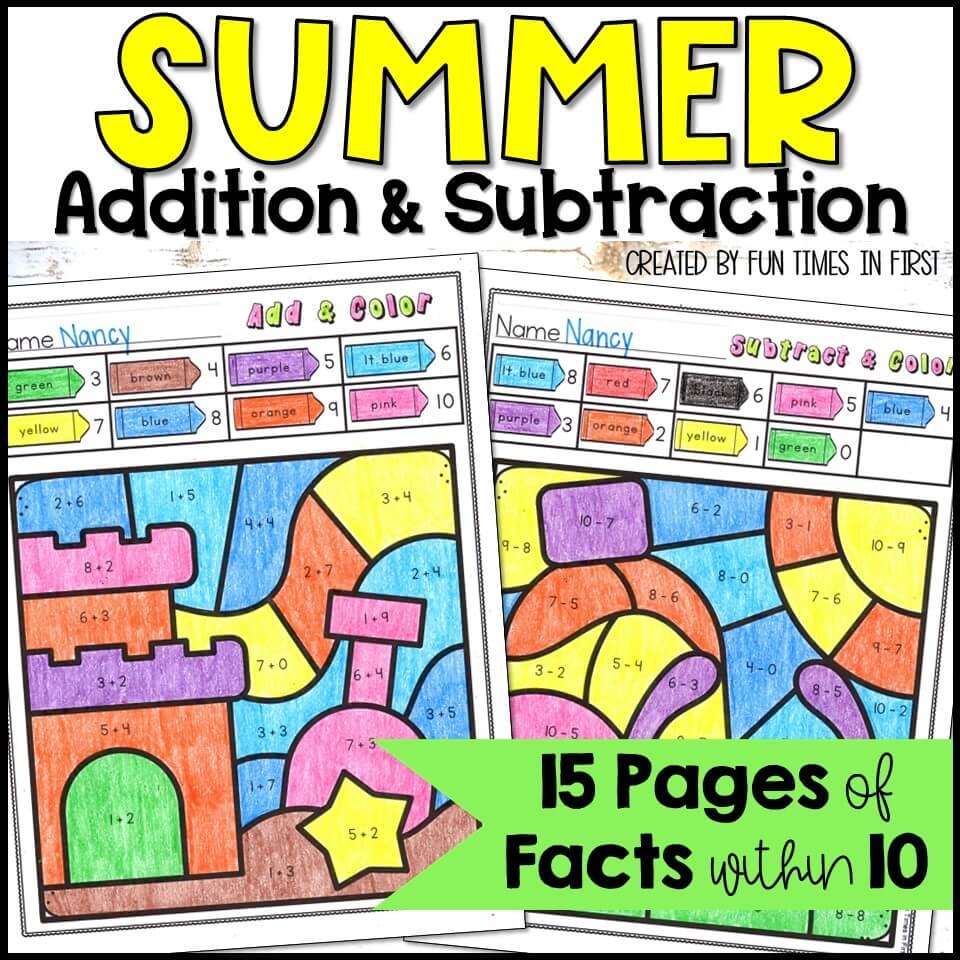 Math Facts Worksheets Printables