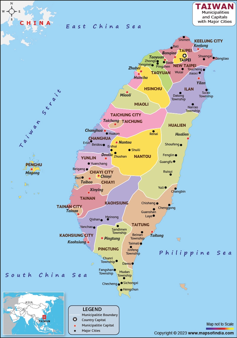 Taiwan Map HD Political Map Of Taiwan