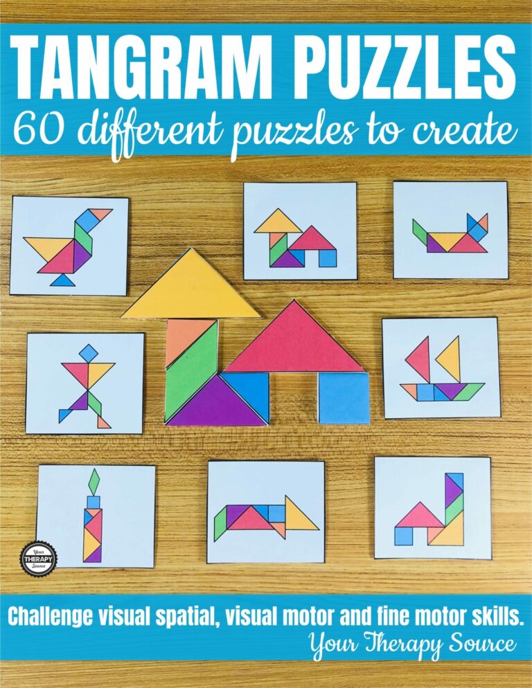 Tangram Printable Puzzles Your Therapy Source