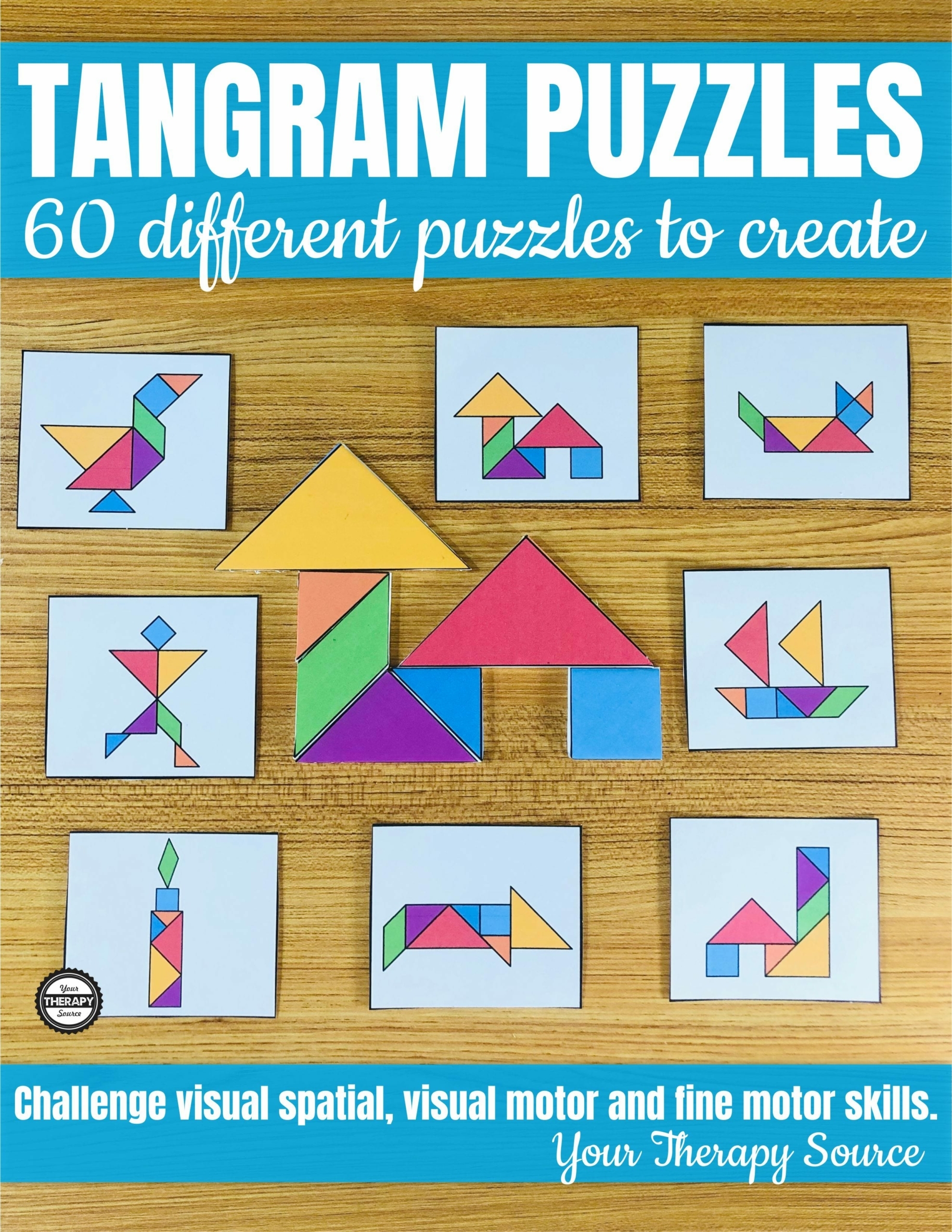 Tangram Printable Puzzles Your Therapy Source