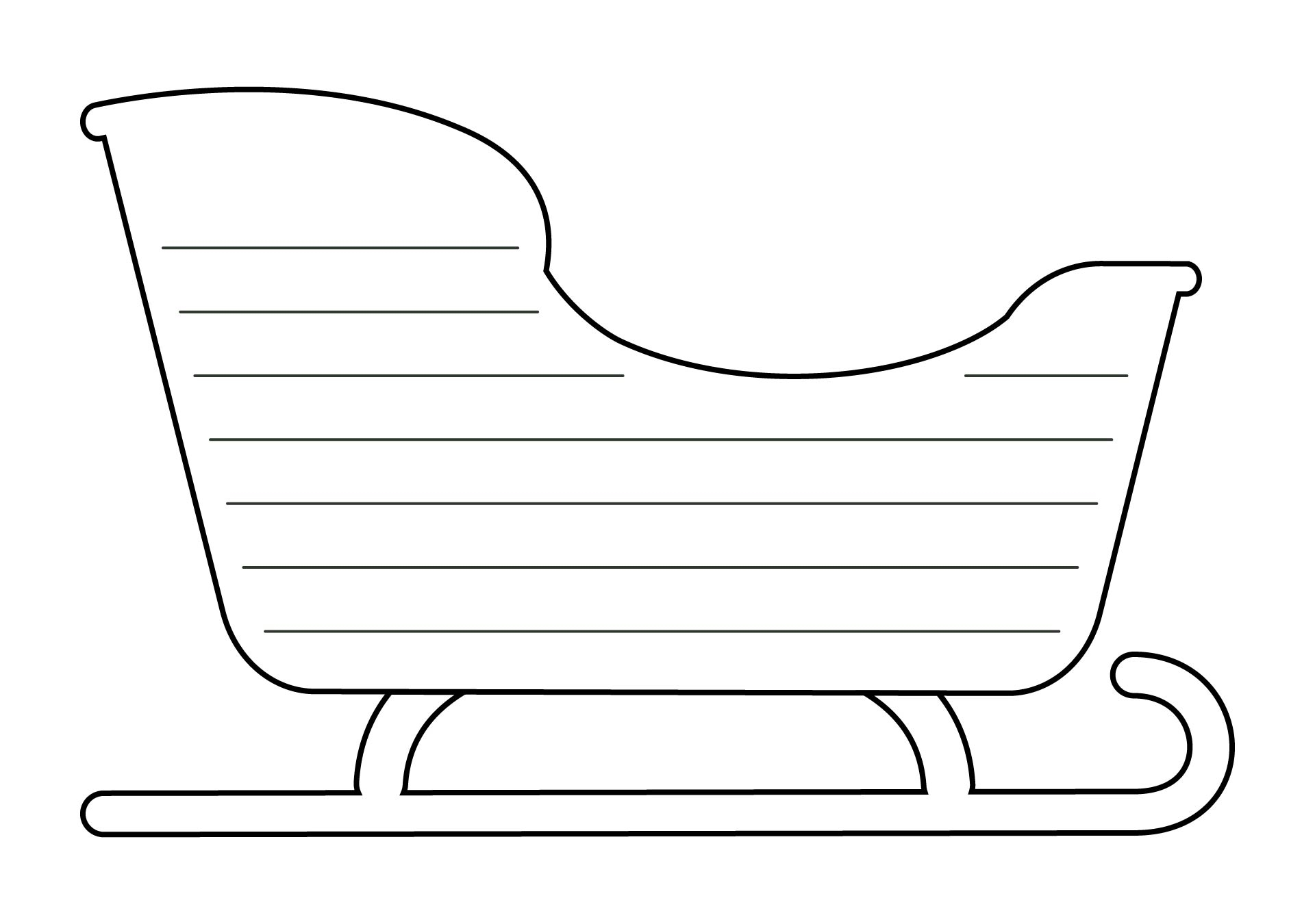 Templates Christmas Sleigh 15 Free PDF Printables Printablee