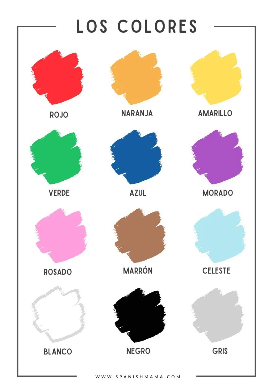 Printable Spanish Colors Worksheet Pdf