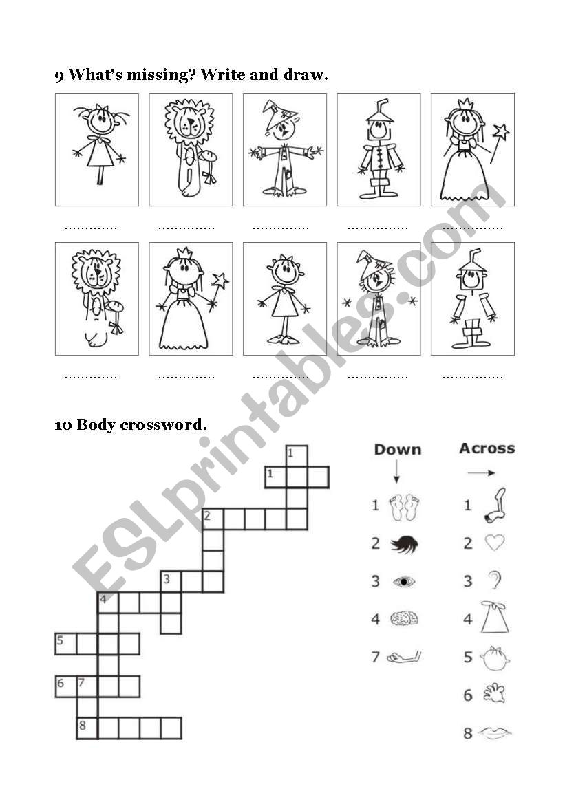 THE WIZARD OF OZ 2 4 ESL Worksheet By Robirimini