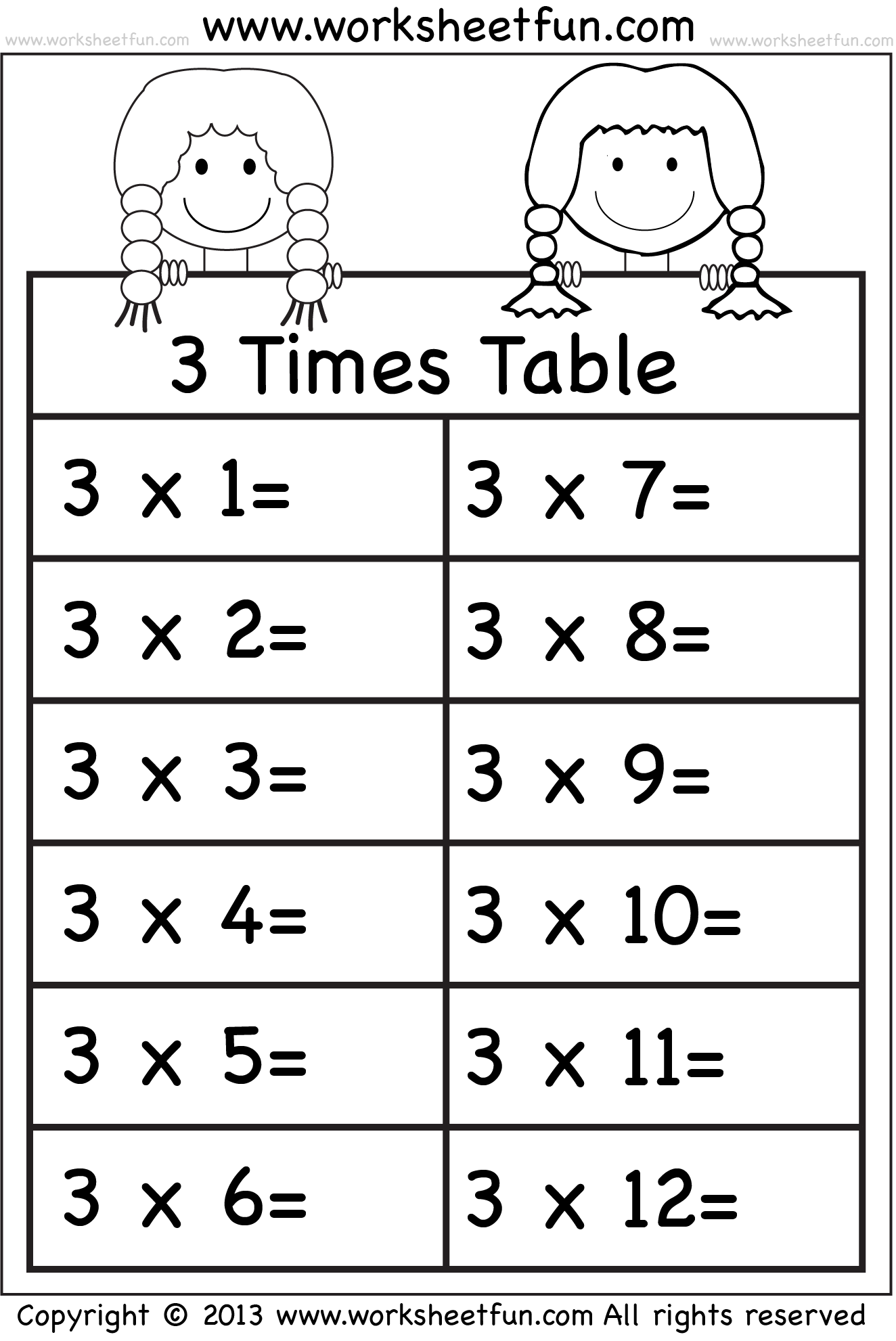 Times Tables Worksheets 2 3 4 5 6 7 8 9 10 11 And 12 Eleven Worksheets FREE Printable Worksheets Worksheetfun