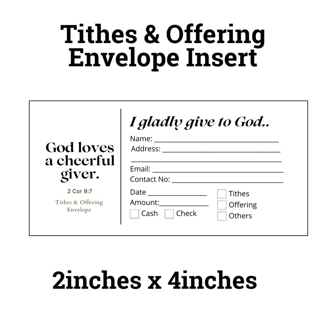 Tithes And Offering Envelope Insert Canva Editable Template Customizable Template Tithes Form Tithes And Offering Form Etsy Tithes And Offering Envelope Insert Canva Editable Template Customizable Template Tithes Form Tithes And Offering Form Etsy