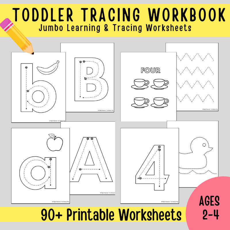 Toddler And Preschooler Tracing Workbook Instant Download Printable