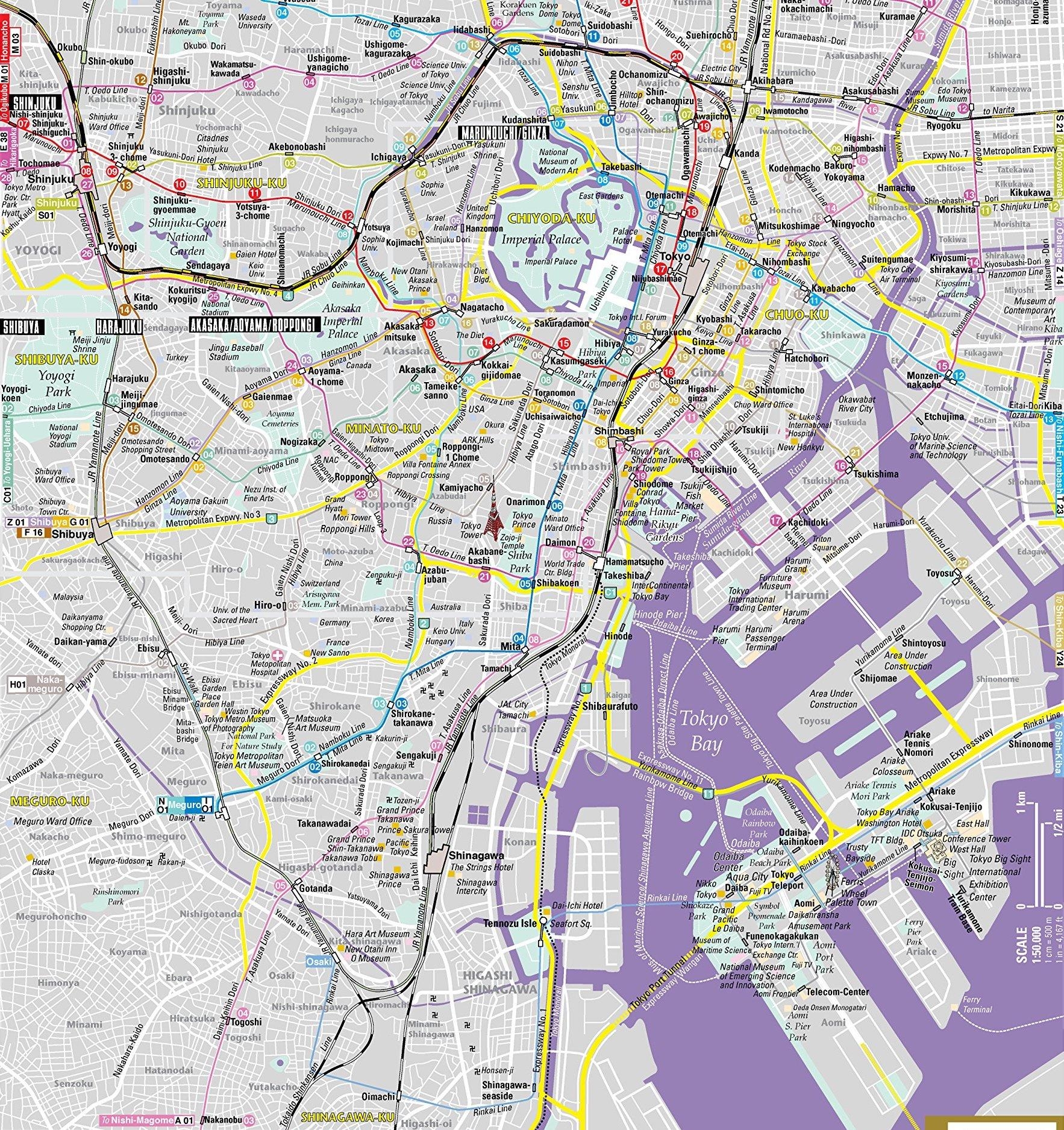 Tokyo Map English Map Of Tokyo English Kant Japan 
