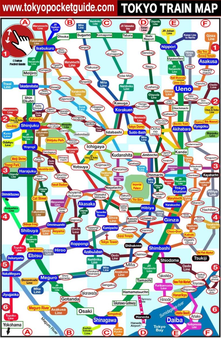 Tokyo Subway And Train Map For Tourists In English TOKYO POCKET GUIDE
