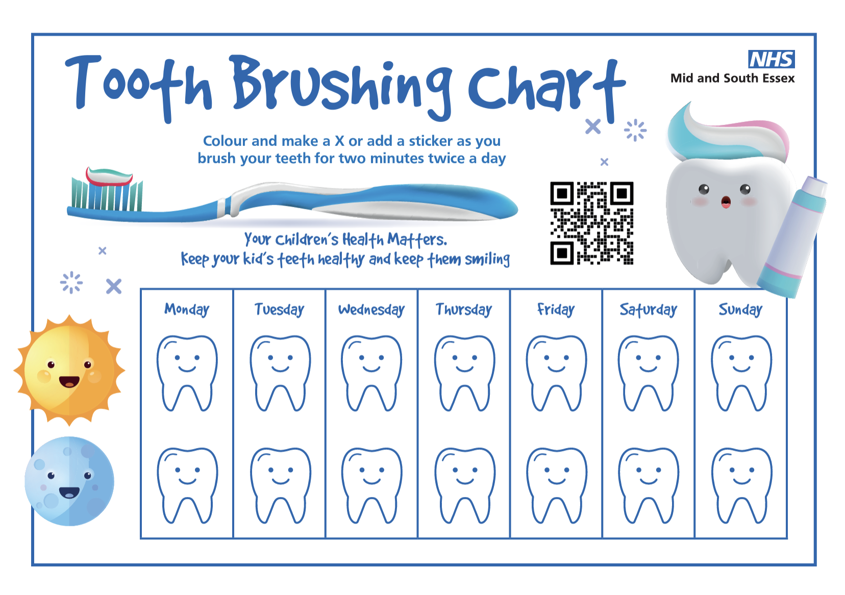 Tooth Brushing Chart Mid And South Essex Integrated Care System