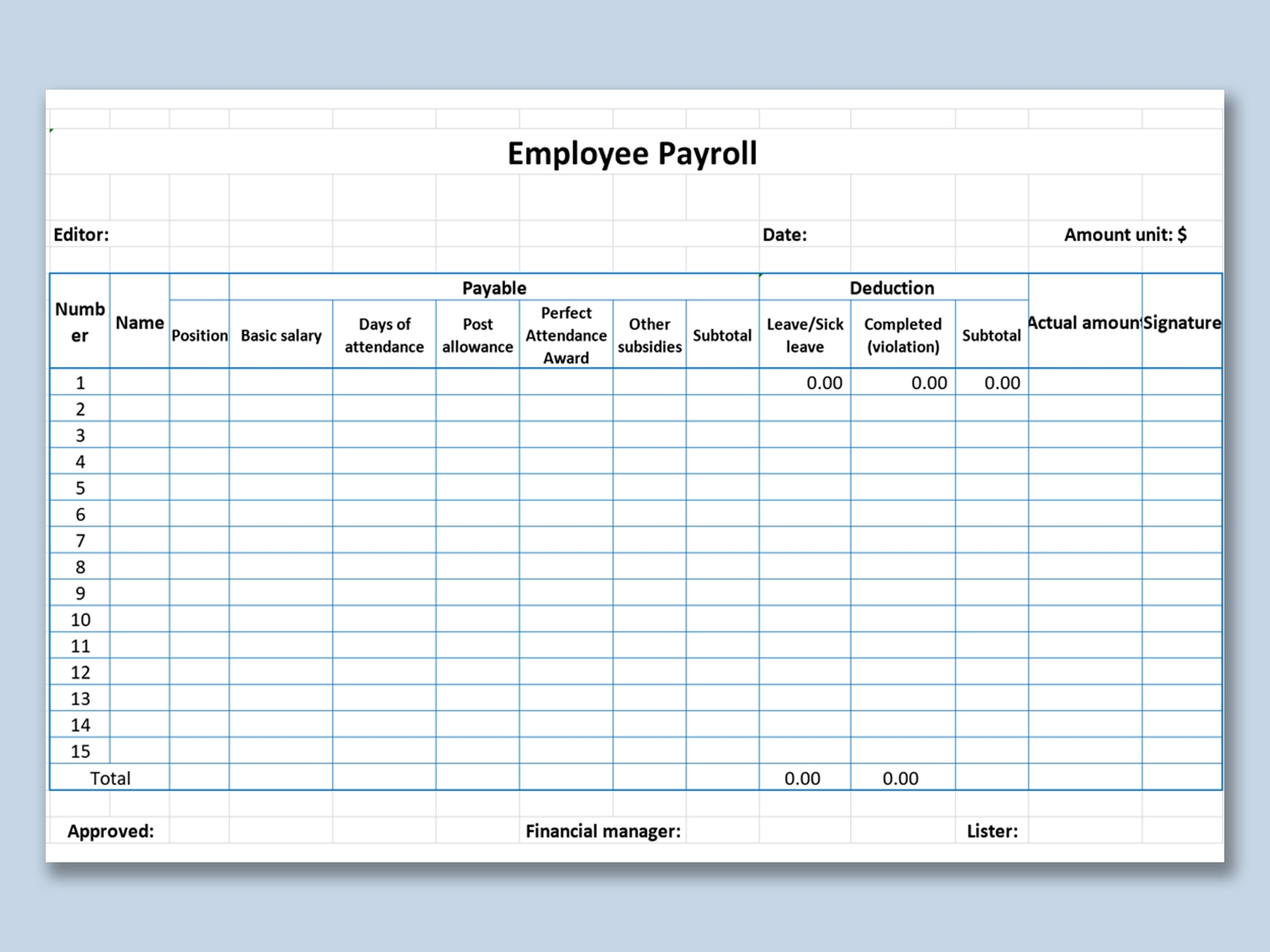 Top 10 Payroll Excel Templates Free Download 2022 WPS Office Academy