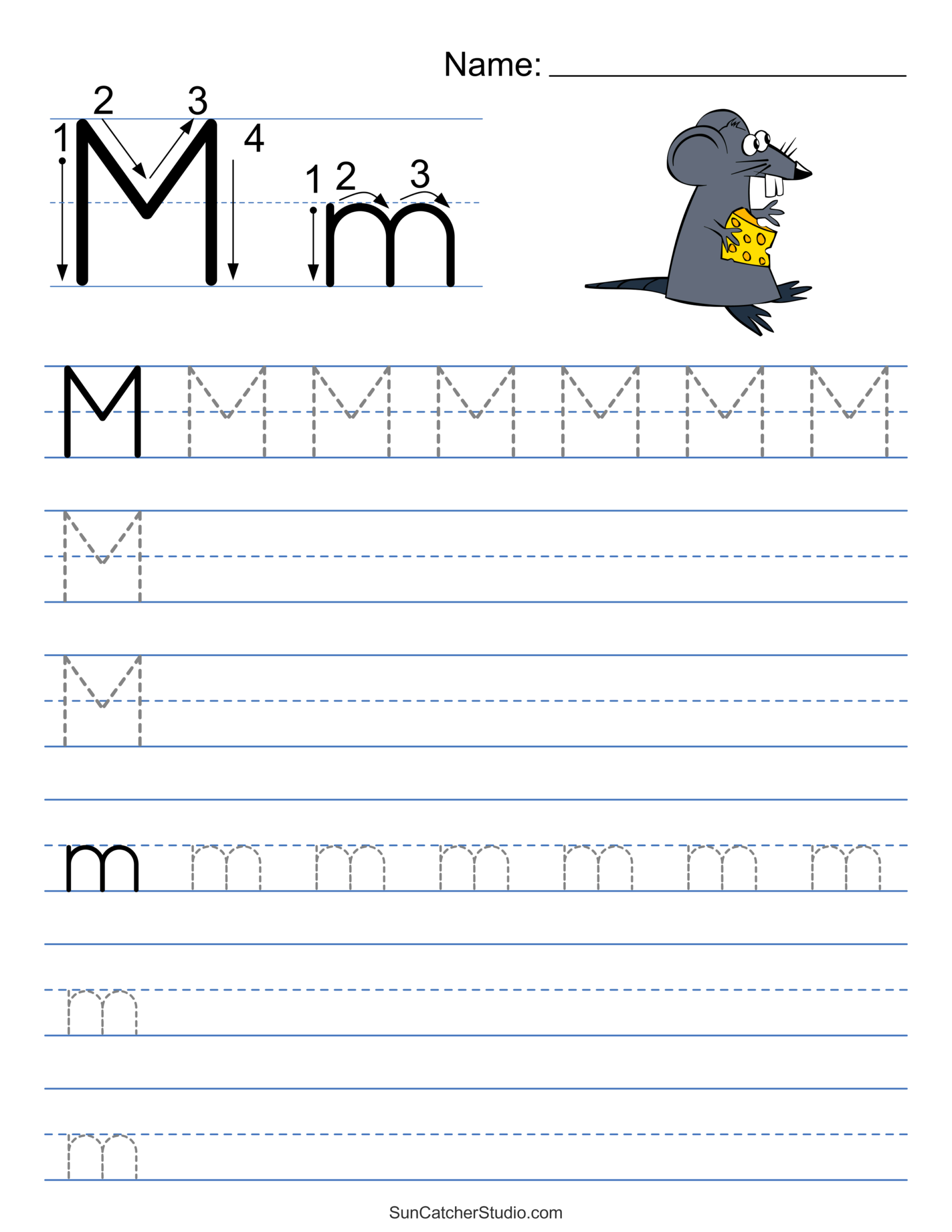 Free Printable Alphabet Letter Tracing Worksheets