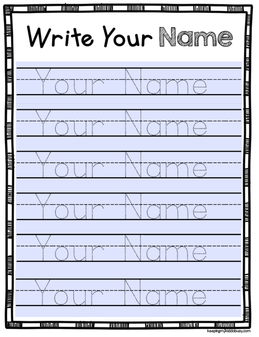 Tracing Book Personalized Name Tracing Sheets Name Tracing Worksheets For Older Kids