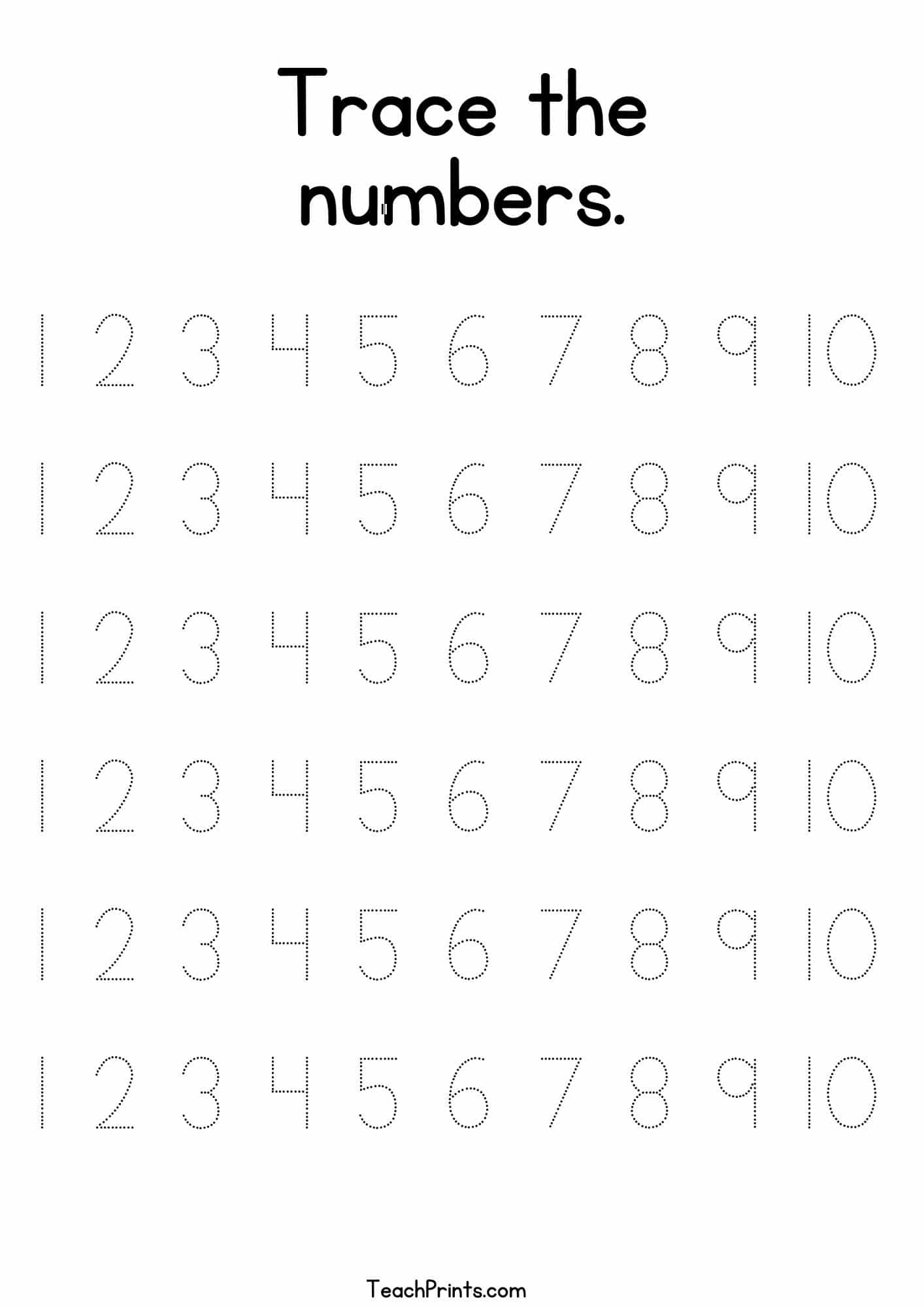 Free Printable Number 10 Worksheets