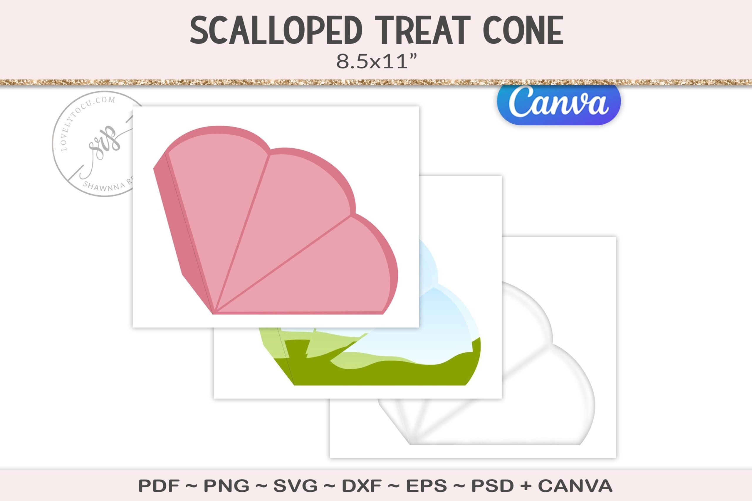 Treat Cone Template PSD SVG Canva 3595070 