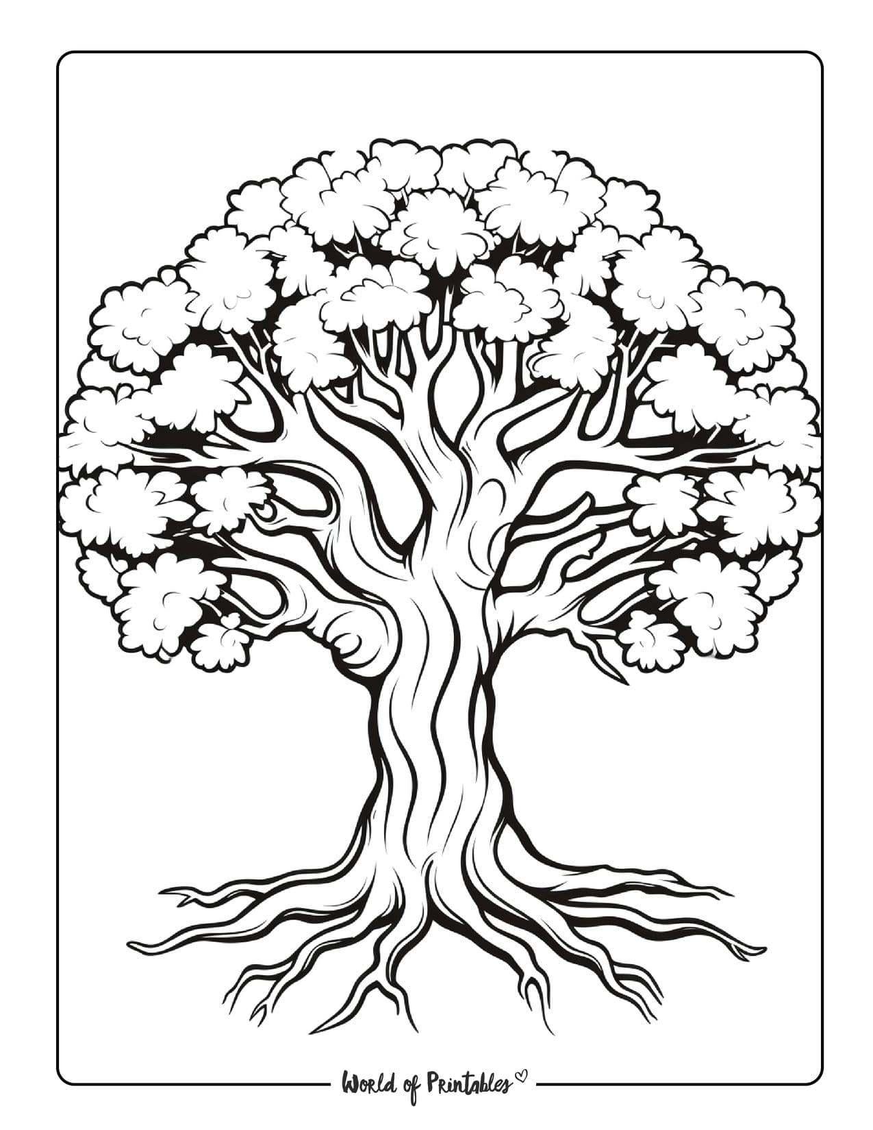 Tree Coloring Pages World Of Printables