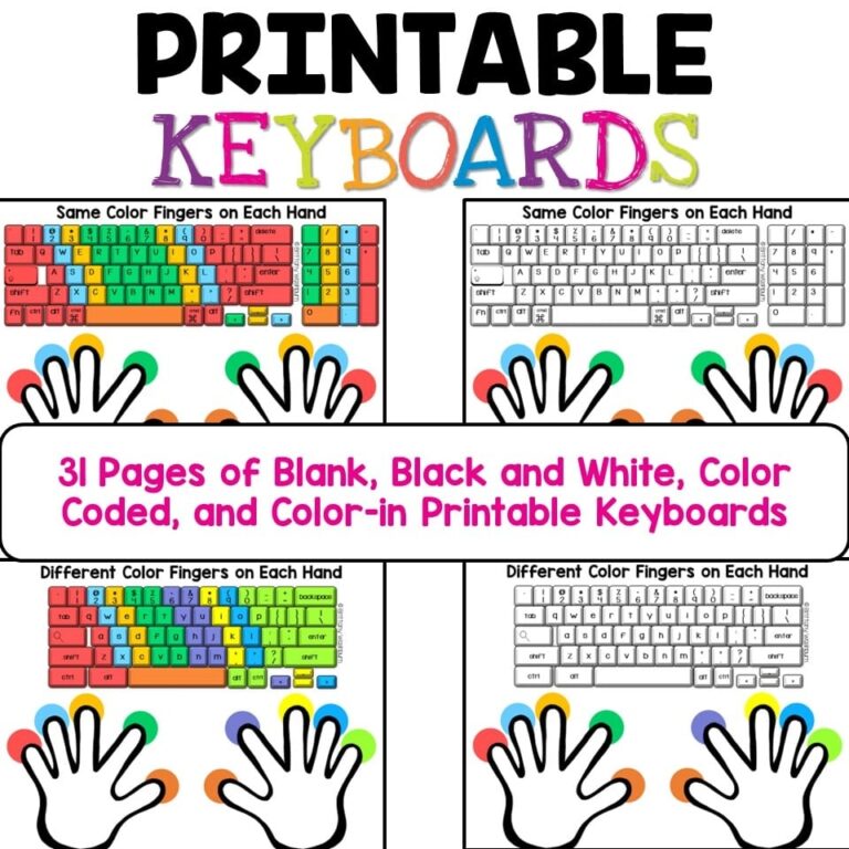 Typing Practice Printable Keyboard Pages 
