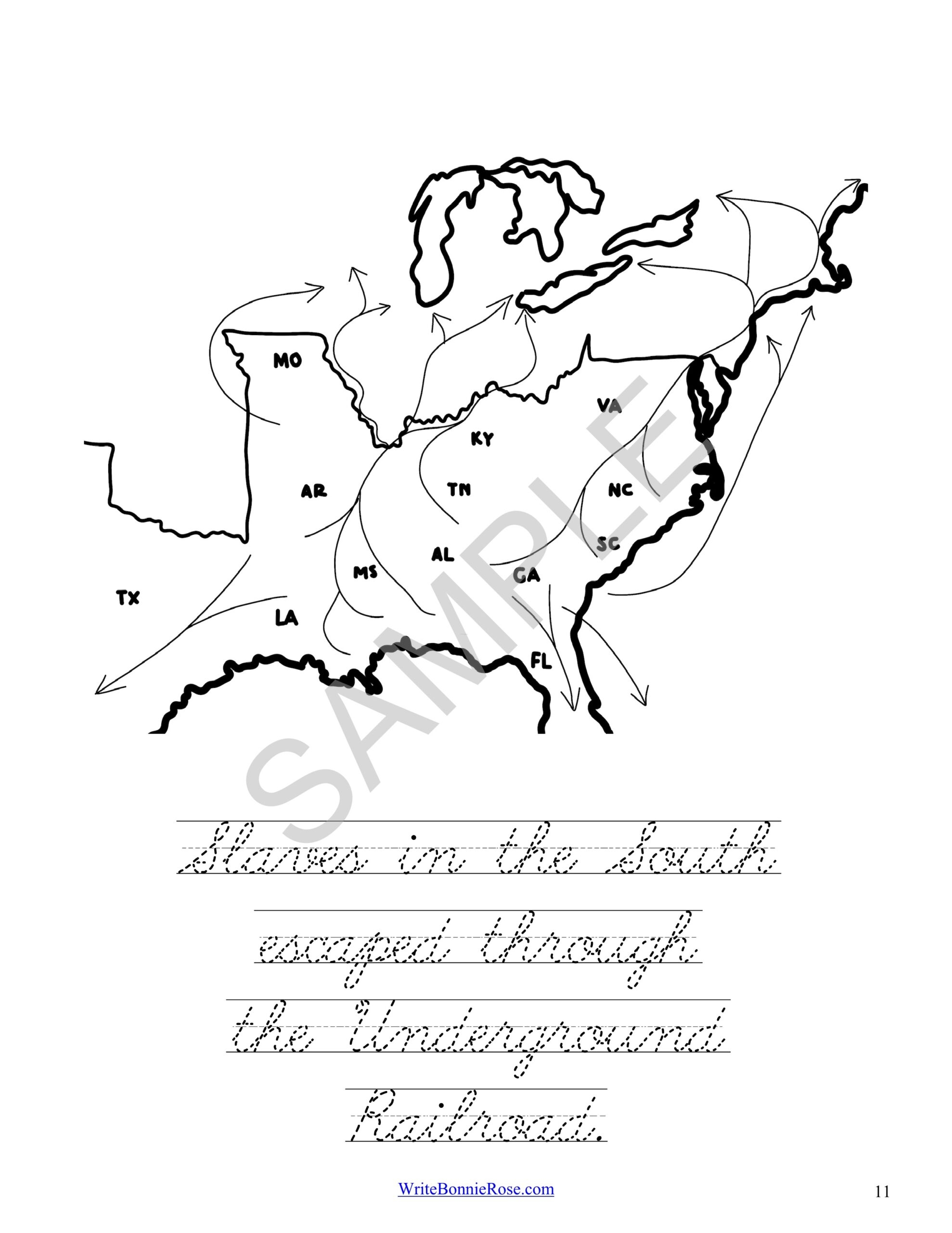 Underground Railroad Coloring Book Level C Made By Teachers