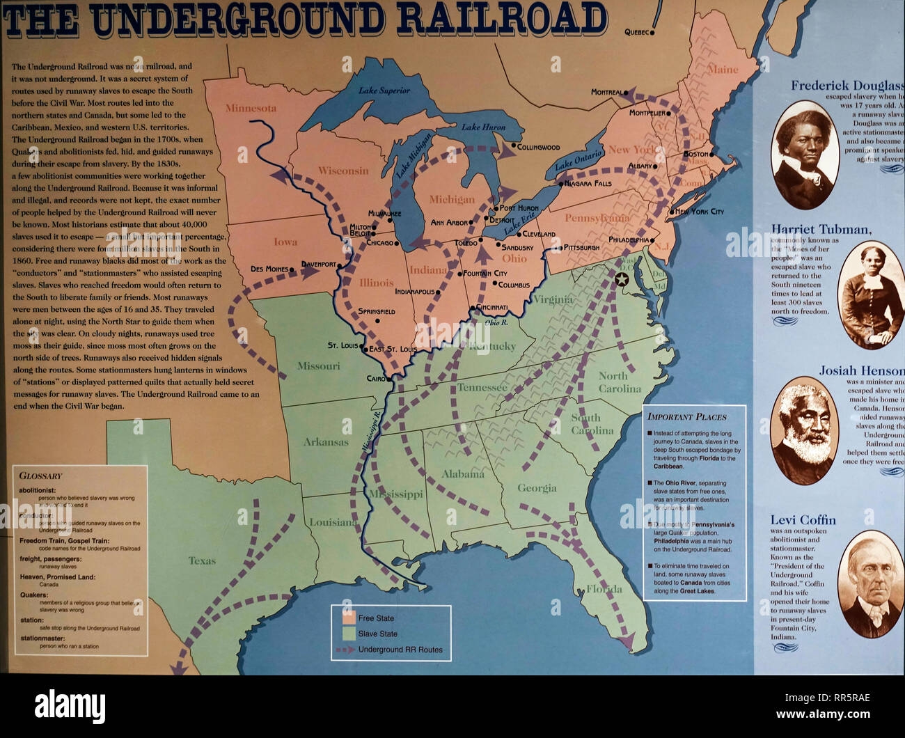 Underground Railroad Map Hi res Stock Photography And Images Alamy