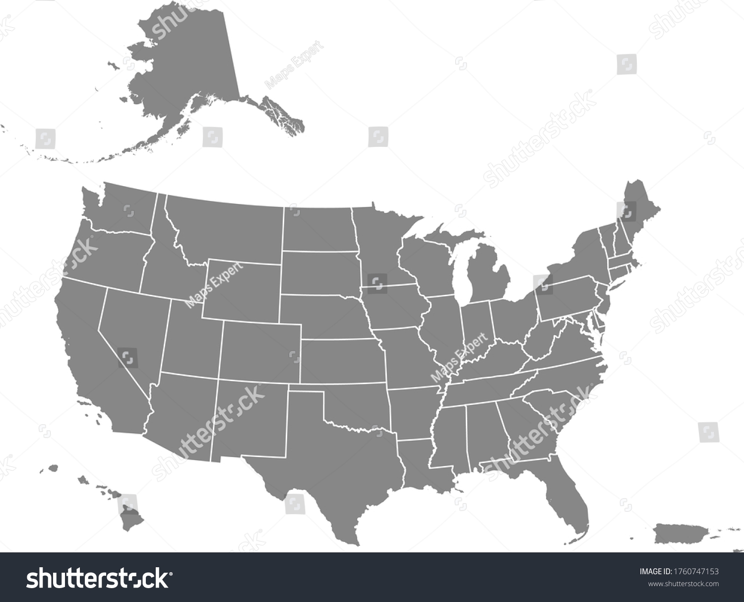 Blank Map Of The Usa Printable
